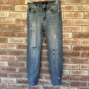 Judy Blue Skinny Distressed Jeans Size 3 / 26 Blue
